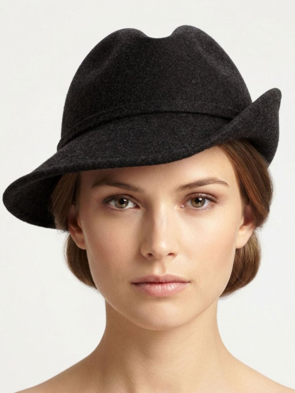 Vintage Black Wool Lancaster Hat 100% Wool USA Sonni San Francisco